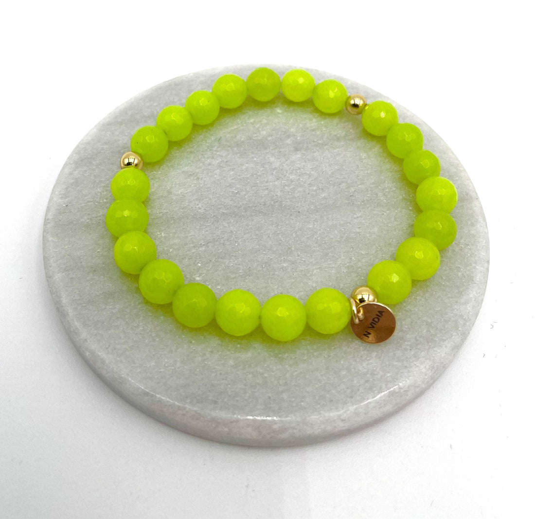 Mexoul Light green Handmade Natural Stone Bracelet