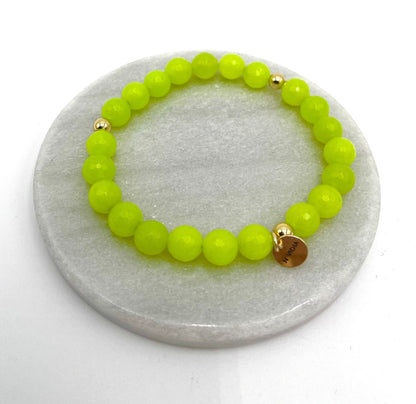 Mexoul Light green Handmade Natural Stone Bracelet