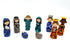 Mexoul Multicolor Huichol art nativity set (9 PCS)