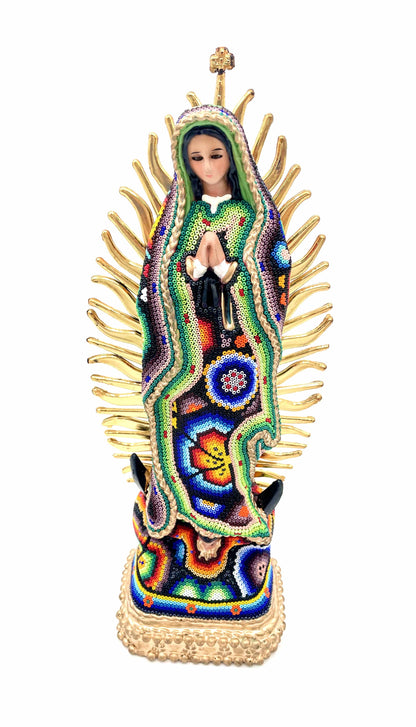 Mexoul MULTICOLOR Huichol art Virgin Mary