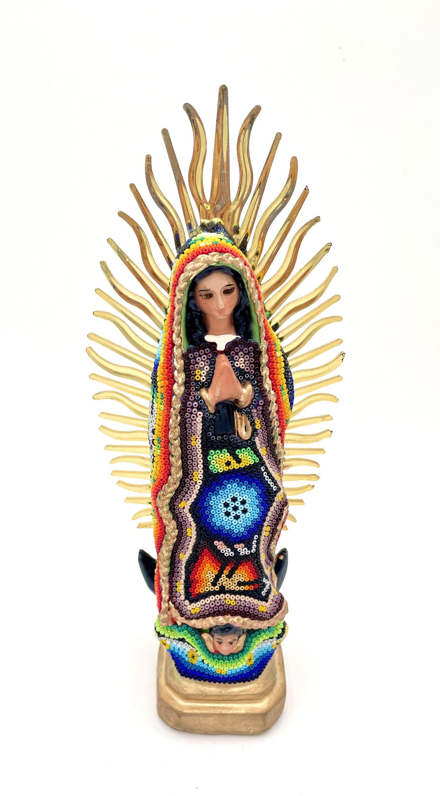 Mexoul MULTICOLORS Huichol art Virgin Mary (S)