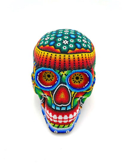 Mexoul MULTIFLOWER Huichol art skull