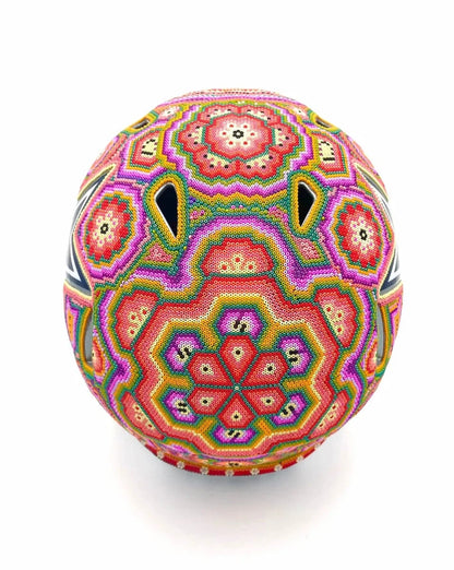 Mexoul NFL Helmet – Dallas Cowboys – Full Size – Huichol Beaded Art – Ready to Ship (PINK-GREEN)
