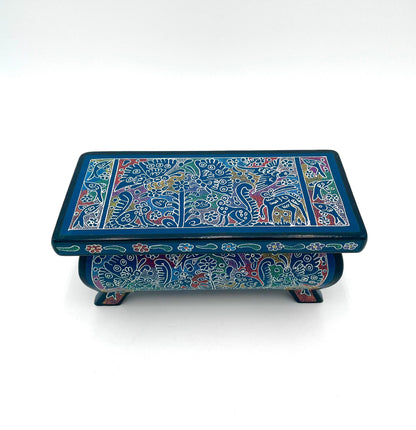 Mexoul Olinala box (M) blue butterflies, squirrels, fish