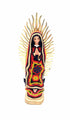 Mexoul ORANGE-YELLOW Huichol art Virgin Mary (S)