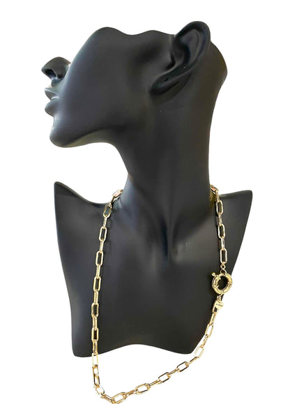 Mexoul Paper clip Chain in 14K gold plated