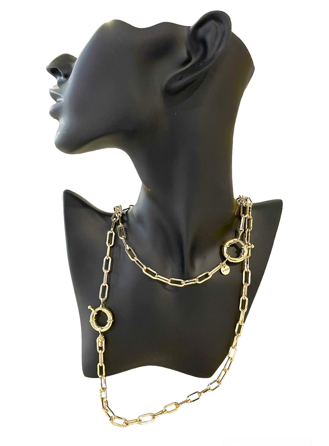 Mexoul Paper clip Chain in 14K gold plated