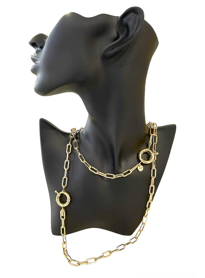 Mexoul Paper clip Chain in 14K gold plated