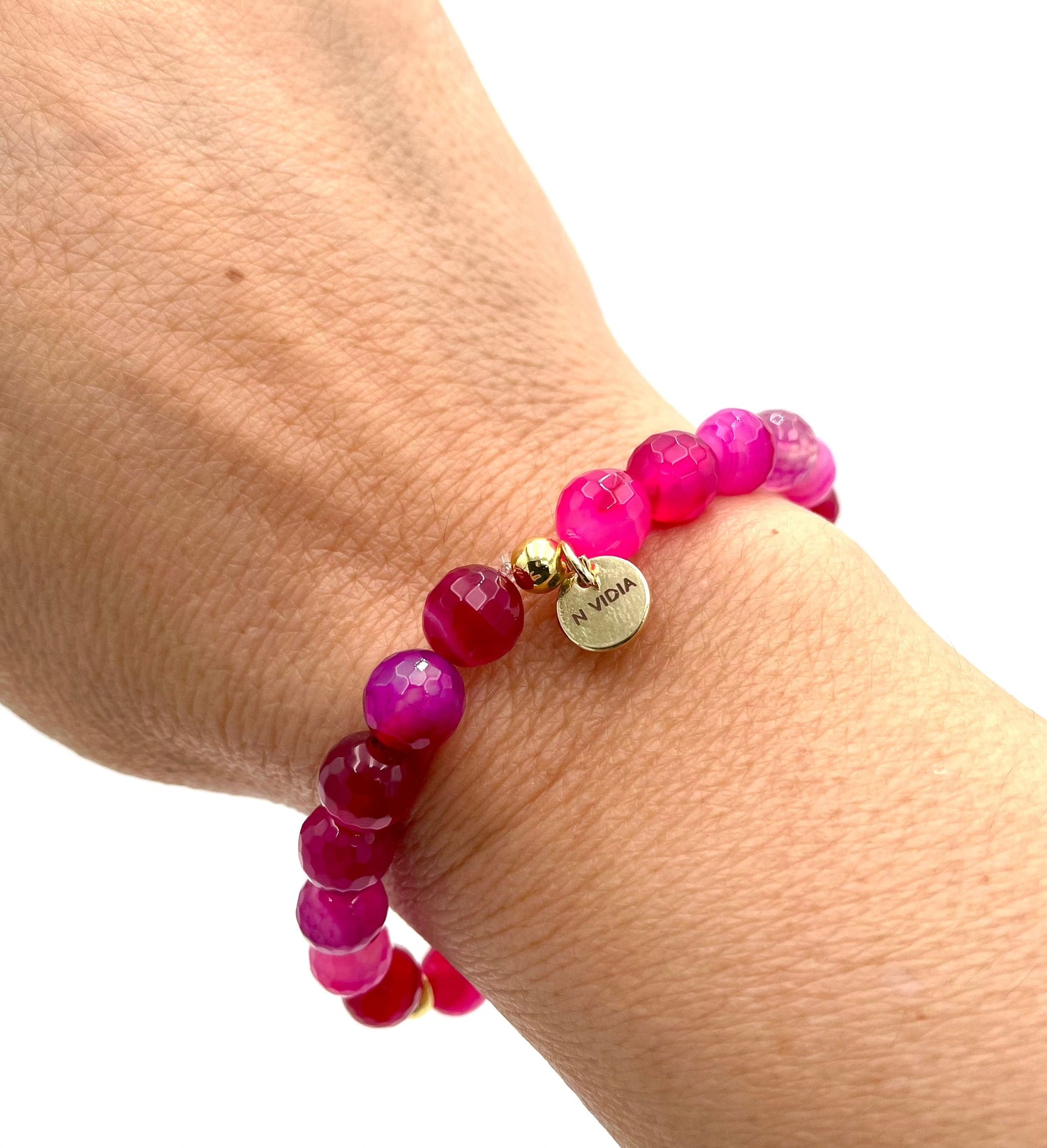 Mexoul Pink Handmade Natural Stone Bracelet