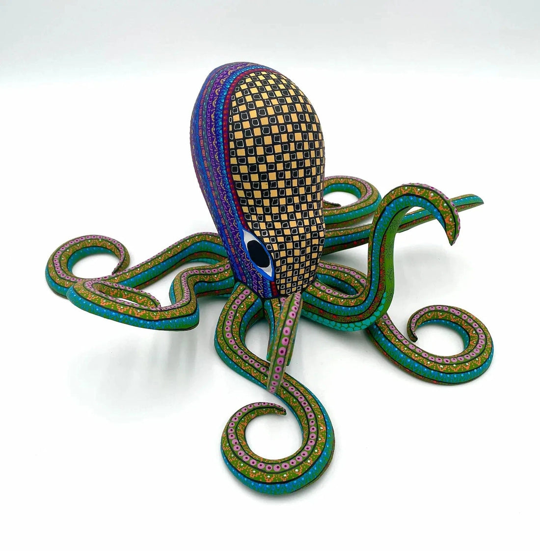 Mexoul Purple Octopus Alebrije – Hand-carved Oaxacan Art