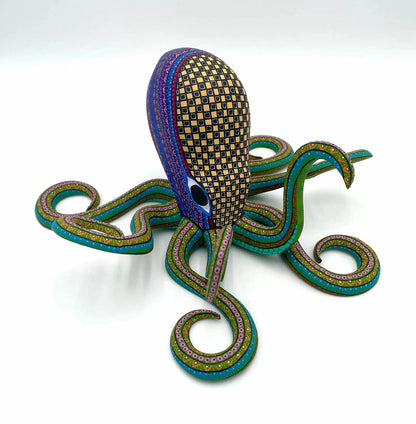 Mexoul Purple Octopus Alebrije – Hand-carved Oaxacan Art