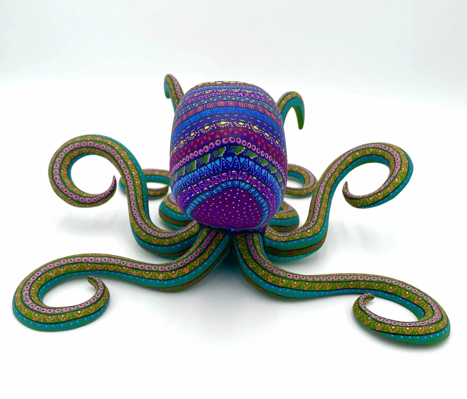Mexoul Purple Octopus Alebrije – Hand-carved Oaxacan Art
