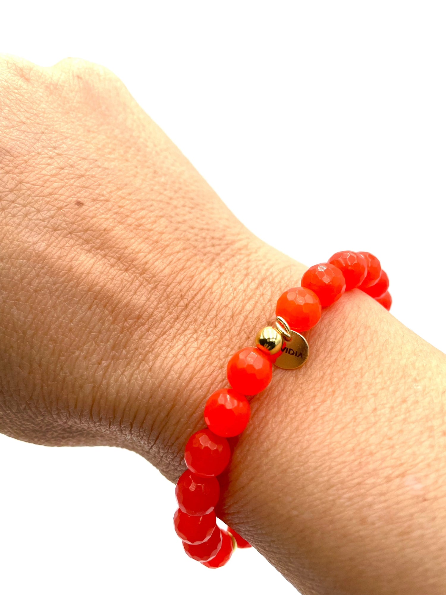 Mexoul Red Handmade Natural Stone Bracelet