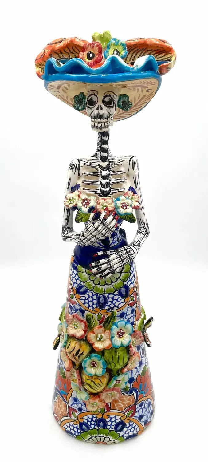 Mexoul Talavera Catrina - Flowers Dress with Hat