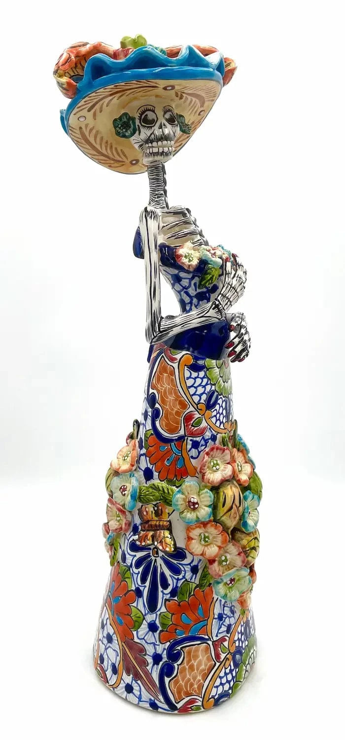 Mexoul Talavera Catrina - Flowers Dress with Hat