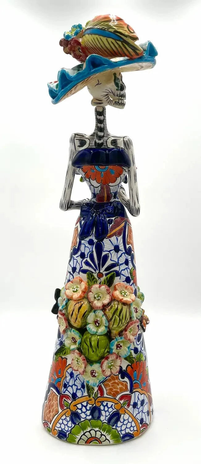 Mexoul Talavera Catrina - Flowers Dress with Hat