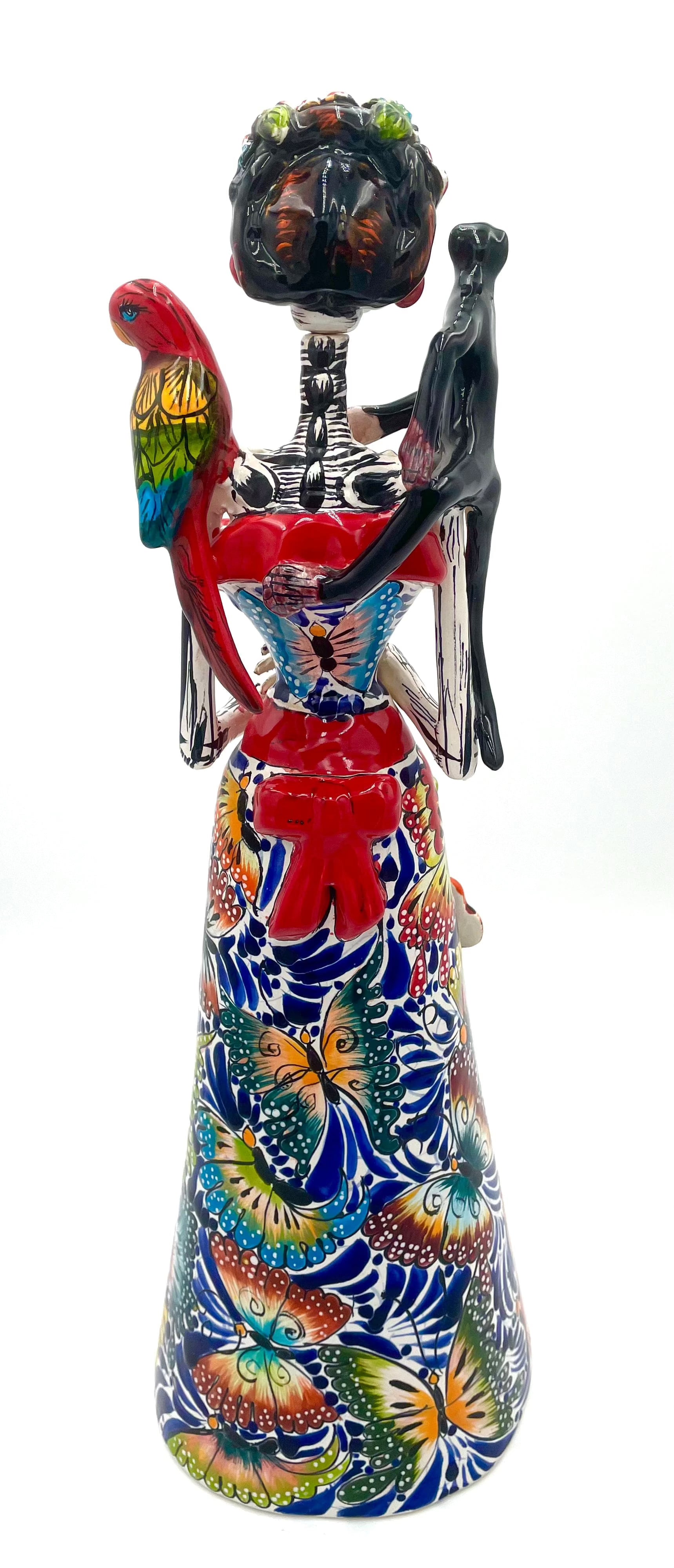 Mexoul Talavera catrina with parrot and monkey