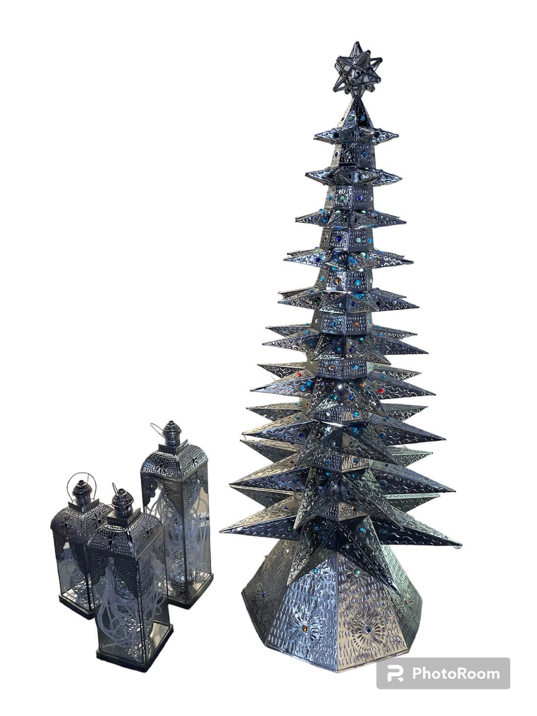 Mexoul Tin christmas tree + 3 lamp lighters