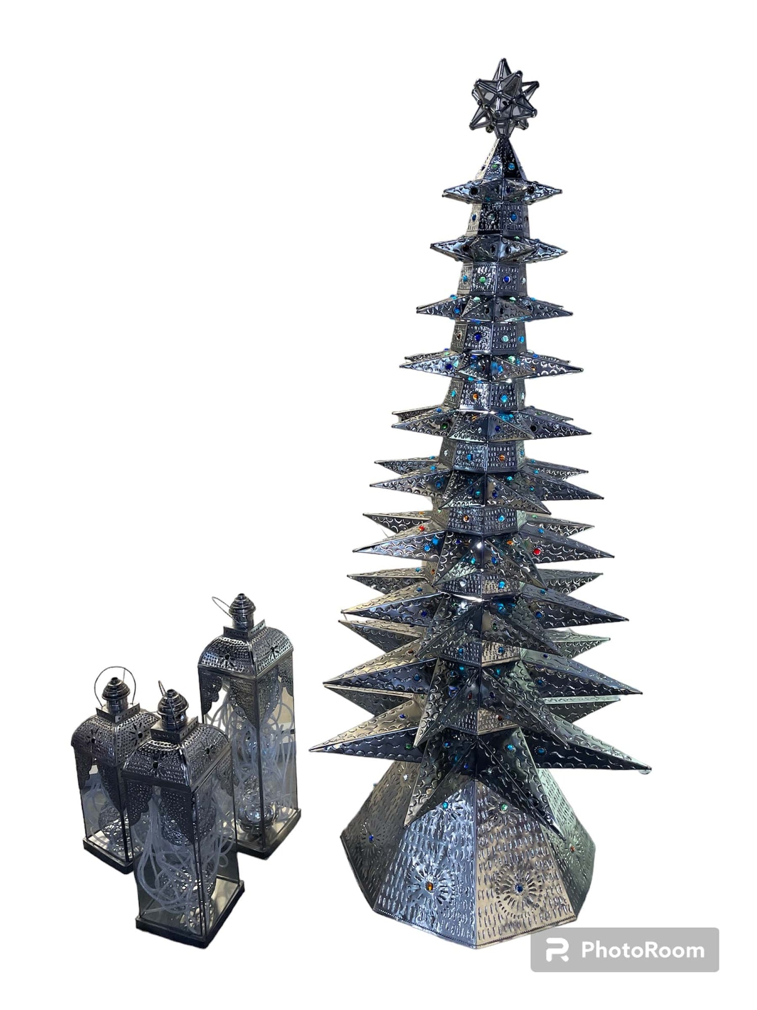 Mexoul Tin christmas tree + 3 lamp lighters