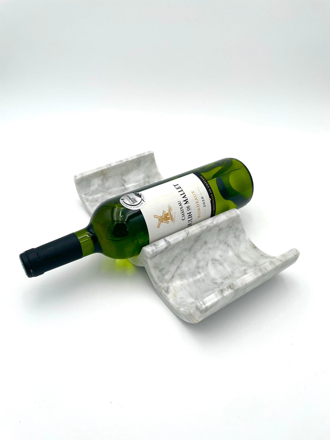 Mexoul White Marble curled bottle holder