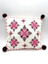 Mexoul White with Pink and Black Embroidered cushions