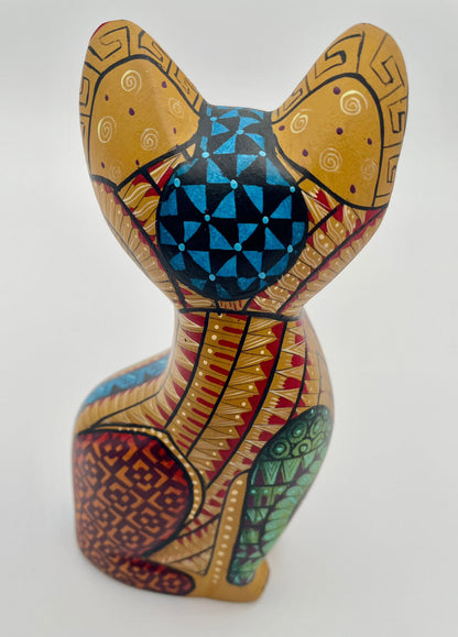 Mexoul Yellow cat alebrije