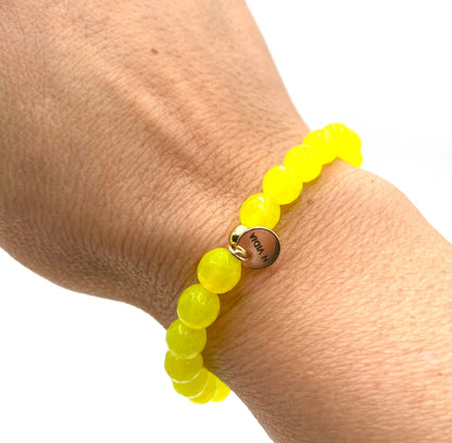 Mexoul Yellow Handmade Natural Stone Bracelet